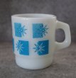 画像2: U.S.A. vintage Fire-king Mug Star Shine  アメリカヴィンテージ ファイヤーキング スターシャイン  水色  マグ マグカップ 1960-76's (2)