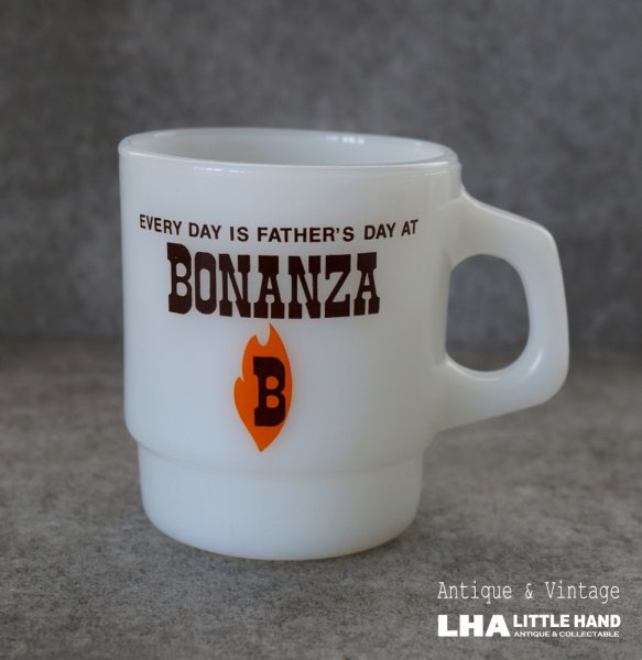 画像1: U.S.A. vintage Fire-king Mug アメリカヴィンテージ ファイヤーキング ボナンザ 1960-76's  (1)