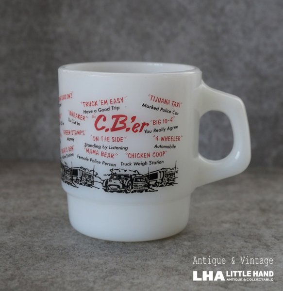 画像1: U.S.A. vintage Fire-king Mug C.B.’ER  アメリカヴィンテージ ファイヤーキング C.B.’ER   マグ マグカップ 1960-76's (1)