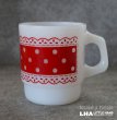 画像1: U.S.A. vintage Fire-king Mug Picnic  アメリカヴィンテージ ファイヤーキング　ピクニック　赤  マグ マグカップ 1960-76's (1)