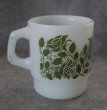 画像4: U.S.A. vintage Fire-king Mug Rose Garden  アメリカヴィンテージ ファイヤーキング ローズガーデン 緑  マグ マグカップ 1977-86's (4)