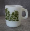 画像2: U.S.A. vintage Fire-king Mug Rose Garden  アメリカヴィンテージ ファイヤーキング ローズガーデン 緑  マグ マグカップ 1977-86's (2)