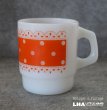 画像1: U.S.A. vintage Fire-king Mug Picnic  アメリカヴィンテージ ファイヤーキング　ピクニック　橙  マグ マグカップ 1960-76's (1)