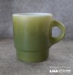 画像1: U.S.A. vintage Fire-king Mug Stacking Mug アメリカヴィンテージ ファイヤーキング スタッキング 緑 マグ マグカップ 1960-76's (1)