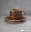 画像1: ENGLAND antique HORNSEA 【HEIRLOOM】C&S イギリスアンティーク ホーンジー エアルーム オータムブラウン カップ＆ソーサー コーヒーカップ ヴィンテージ 1970-80's (1)