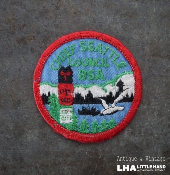 画像1: USA antique PATCH アメリカアンティーク  ヴィンテージ パッチ  ワッペン US 刺繍 ビンテージ 1960-80's  (1)