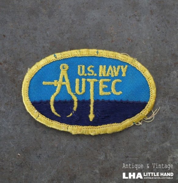 画像1: USA antique PATCH U.S. NAVY 米海軍 アメリカアンティーク  ヴィンテージ パッチ  ワッペン US  刺繍 ビンテージ 1960-80's  (1)