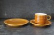 画像2: ENGLAND antique HORNSEA SAFFRON TRIO イギリスアンティーク ホーンジー サフラン カップ＆ソーサー＆ティープレート・ケーキプレート トリオ C&S 1970-80's ヴィンテージ (2)