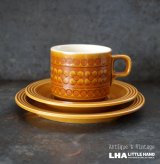 画像: ENGLAND antique HORNSEA SAFFRON TRIO イギリスアンティーク ホーンジー サフラン カップ＆ソーサー＆ティープレート・ケーキプレート トリオ C&S 1970-80's ヴィンテージ