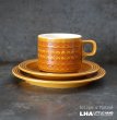 画像1: ENGLAND antique HORNSEA SAFFRON TRIO イギリスアンティーク ホーンジー サフラン カップ＆ソーサー＆ティープレート・ケーキプレート トリオ C&S 1970-80's ヴィンテージ (1)