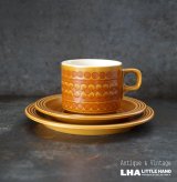 画像: ENGLAND antique HORNSEA SAFFRON TRIO イギリスアンティーク ホーンジー サフラン カップ＆ソーサー＆ティープレート・ケーキプレート トリオ C&S 1970-80's ヴィンテージ