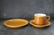 画像2: ENGLAND antique HORNSEA SAFFRON TRIO イギリスアンティーク ホーンジー サフラン カップ＆ソーサー＆ティープレート・ケーキプレート トリオ C&S 1970-80's ヴィンテージ (2)