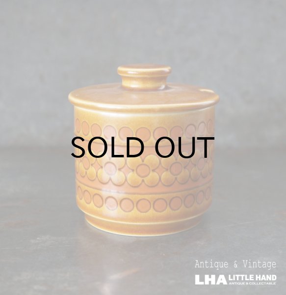 画像1: ENGLAND antique HORNSEA  SAFFRON SUGAR BOWL イギリスアンティーク ホーンジー サフラン  シュガーボウル 1970-80's ヴィンテージ (1)