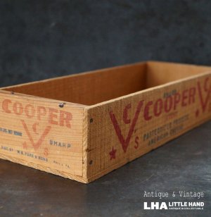 画像: USA antique COOPER BRAND Cheese Box アメリカアンティーク 木製チーズボックス  ヴィンテージ 木箱 1930-1940's
