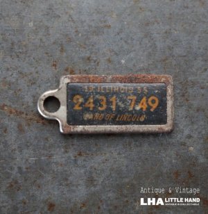 画像: U.S.A. antique Number Tag アメリカアンティーク ナンバータグ ナンバープレート　キーホルダー 1955's 