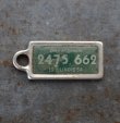 画像2: U.S.A. antique Number Tag アメリカアンティーク ナンバータグ ナンバープレート　キーホルダー 1954's 