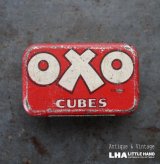 画像: ENGLAND antique OXO TIN イギリスアンティーク 小さな OXO オクソ缶 ヴィンテージ 1930's