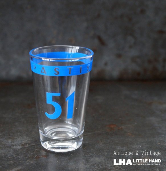 画像1: FRANCE antique PASTIS 51 Glass フランスアンティーク パスティス51 グラス ヴィンテージ 1950's  (1)