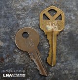 画像: U.S.A. antique KEYS 2pcs アメリカアンティークキー ヴィンテージキー 鍵 2本セット ヴィンテージ 1940-70s