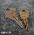 画像1: U.S.A. antique KEYS 2pcs アメリカアンティークキー ヴィンテージキー 鍵 2本セット ヴィンテージ 1940-70s