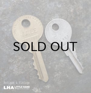 画像: U.S.A. antique KEYS 2pcs アメリカアンティークキー ヴィンテージキー 鍵 2本セット ヴィンテージ 1940-70s