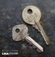 画像1: U.S.A. antique KEYS 2pcs アメリカアンティークキー ヴィンテージキー 鍵 2本セット ヴィンテージ 1940-70s