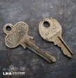 画像1: U.S.A. antique KEYS 2pcs アメリカアンティークキー ヴィンテージキー 鍵 2本セット ヴィンテージ 1940-70s