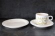 画像2: ENGLAND antique HORNSEA  FLEUR C&S イギリスアンティーク ホーンジー フルール カップ＆ソーサー＆ティープレート・ケーキプレート トリオ  C&S 1970-80's ヴィンテージ コーヒーカップ ティーカップ (2)