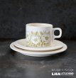 画像1: ENGLAND antique HORNSEA  FLEUR C&S イギリスアンティーク ホーンジー フルール カップ＆ソーサー＆ティープレート・ケーキプレート トリオ  C&S 1970-80's ヴィンテージ コーヒーカップ ティーカップ (1)