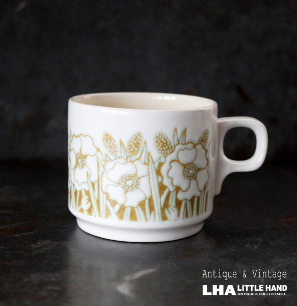 画像1: ENGLAND antique HORNSEA  FLEUR CUP イギリスアンティーク ホーンジー フルール カップ 1970-80's ヴィンテージ コーヒーカップ ティーカップ (1)