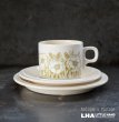 画像1: ENGLAND antique HORNSEA  FLEUR C&S イギリスアンティーク ホーンジー フルール カップ＆ソーサー＆ティープレート・ケーキプレート トリオ  C&S 1970-80's ヴィンテージ コーヒーカップ ティーカップ (1)