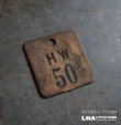 画像1: U.S.A. antique Number Tag アメリカアンティーク ナンバータグ ナンバープレート ブラス 真鍮 ヴィンテージ 1940-60's 