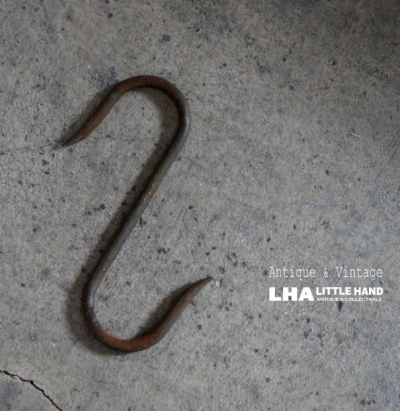 画像1: FRANCE antique IRON HOOK フランスアンティーク アイアンフック 鉄 S字フック ビンテージ インダストリアル ヴィンテージ 1890-1920's (1)