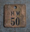 画像2: U.S.A. antique Number Tag アメリカアンティーク ナンバータグ ナンバープレート ブラス 真鍮 ヴィンテージ 1940-60's  (2)