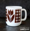 画像1: U.S.A. vintage Glasbake Tulips グラスベイク チューリップ　茶  マグ  ヴィンテージ 1960-70's (1)