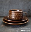 画像1: ENGLAND antique WEDGWOOD  PENNINE TRIO イギリスアアンティーク ウェッジウッド ペナイン カップ＆ソーサー＆ティープレート・ケーキプレート  C&S ヴィンテージ コーヒーカップ 1965-71's (1)