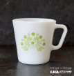 画像1: U.S.A. vintage PYREX Tinne Green Flower MUG パイレックス タイニーグリーンフラワー マグ  ヴィンテージ 1960-70's (1)