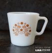画像1: U.S.A. vintage PYREX Tinne Brown Flower MUG パイレックス タイニーブラウンフラワー マグ  ヴィンテージ 1960-70's (1)
