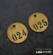画像1: U.S.A. antique Number Tag アメリカアンティーク ヴィンテージ ロゴ入り ナンバータグ ナンバープレート ブラスタグ 真鍮 タグ 1950-60's  (1)