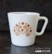 画像1: U.S.A. vintage PYREX Tinne Brown Flower MUG パイレックス タイニーブラウンフラワー マグ  ヴィンテージ 1960-70's (1)