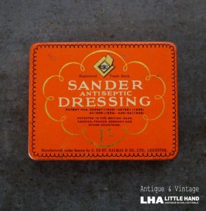 画像: ENGLAND antique SANDER ANTISEPTIC DRESSING TINイギリスアンティーク 絆創膏缶 ブリキ缶 ヴィンテージ1930's 