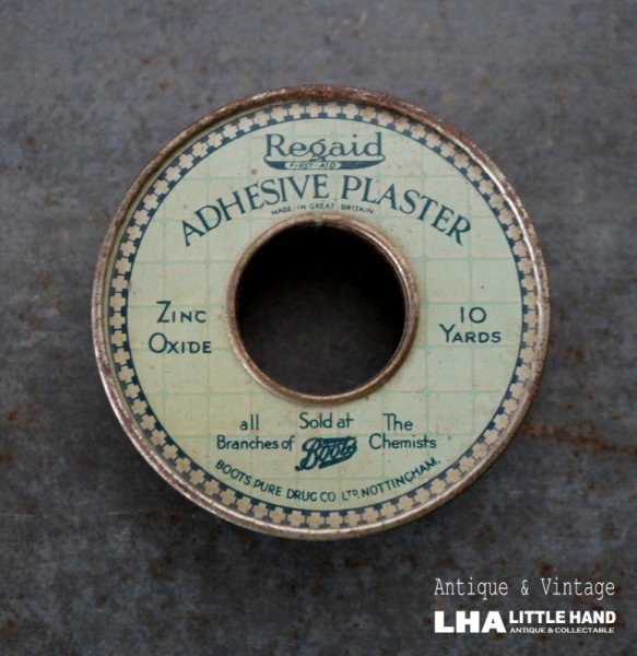 画像1: ENGLAND antique Boots ADHESIVE PLASTER TINイギリスアンティーク テーピング 缶 ブリキ缶 ヴィンテージ1920-30's  (1)