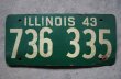 画像2: USA antique LICENCE PLATE アメリカアンティーク ライセンスプレート ヴィンテージ ナンバープレート サイン 看板 1943's (2)