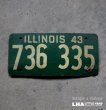 画像1: USA antique LICENCE PLATE アメリカアンティーク ライセンスプレート ヴィンテージ ナンバープレート サイン 看板 1943's (1)