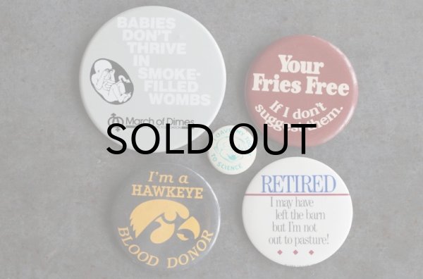 ENGLAND & U.S.A. antique BADGES 5pcs イギリス&アメリカ