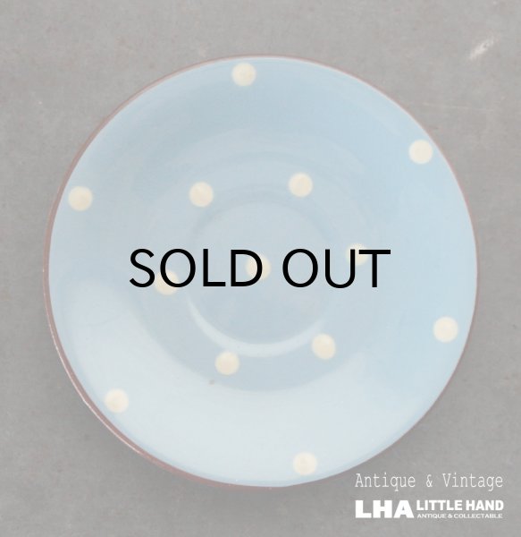 画像1: ENGLAND antique TORQUAY SAUCER イギリスアンティーク トーキー ポルカドット ソーサー ヴィンテージ 1960-70's (1)