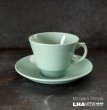 画像1: ENGLAND antique WOOD'S WARE beryl C&S イギリスアンティーク ウッズウェア ベリル カップ＆ソーサー コーヒーカップ ヴィンテージ 1940-60's (1)