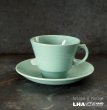 画像1: ENGLAND antique WOOD'S WARE beryl C&S イギリスアンティーク ウッズウェア ベリル カップ＆ソーサー コーヒーカップ ヴィンテージ 1940-60's (1)