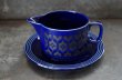 画像2: ENGLAND antique HORNSEA  HEIRLOOM  MILK JUG イギリスアンティーク ホーンジー エアルーム ミッドナイト・ブルー ミルクジャグ・ミルクピッチャー&ソーサー 1970-80's ヴィンテージ  (2)