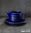 画像1: ENGLAND antique HORNSEA  HEIRLOOM  MILK JUG イギリスアンティーク ホーンジー エアルーム ミッドナイト・ブルー ミルクジャグ・ミルクピッチャー&ソーサー 1970-80's ヴィンテージ  (1)